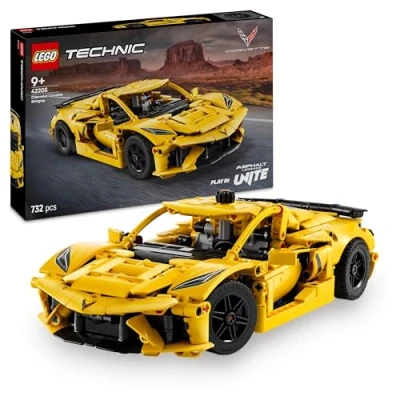 Imagen de LEGO Technic Chevrolet Corvette Stingray Kit de Maqueta Coche Deportivo Juguete, Vehículo con Puertas y Capó Que se Abren, Decoración Dormitorio, Regalo para Niños Niñas 9 Años o Más 42205