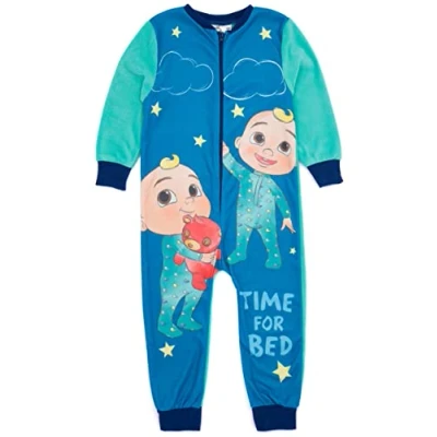 Imagen de CoComelon Mono Azul niños Ropa de Estar por casa Forro Polar Todo en uno Pijama para PJs Dormir Mercancía Regalo Acogedor