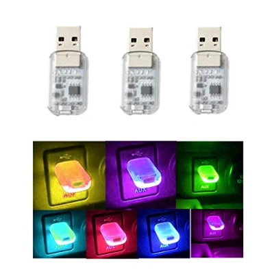 Imagen de Yih Vane 3pcs Mini Luces LED USB táctil y Control de Voz del Coche luz Interior para computadora