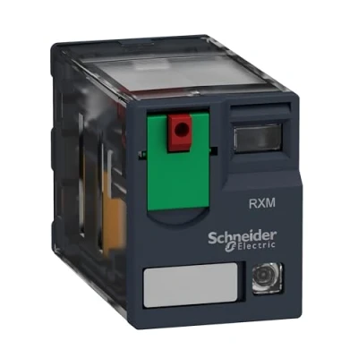 Imagen de Schneider Electric RXM4AB2P7 Relé de Miniatura Enchufable, Zelio RXM, 4 Ca, 230 V Led