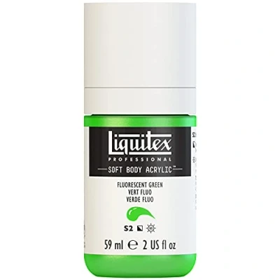 Imagen de Liquitex 1959985 Soft Body Pintura acrílica (bote dosificador, 59 ml), color verde fluorescente