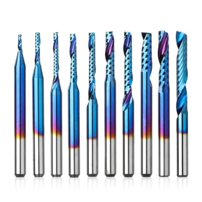 Imagen de Genmitsu O Flute Spiral End Mill Set, 1/8&quot; Shank, 10 PCS