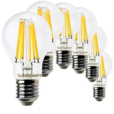 Imagen de SUNSEED 6x Bombilla Estándar Filamento LED E27 12W = 99W Blanco Neutro 4000K