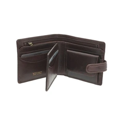 Imagen de VISCONTI Colección Tuscany Arezzo Cartera de Cuero con Protección RFID TSC42 Marrón