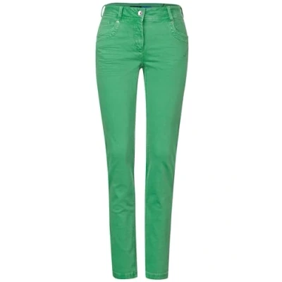 Imagen de CECIL B377192 Pantalón de algodón Slim, Celery Green, 31W x 30L para Mujer