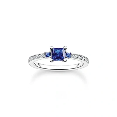 Imagen de Thomas Sabo Anillo piedras azules plata de ley 925 TR2402 166 32 54