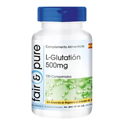 Imagen de Fair &amp; Pure® L Glutatión 500mg reducido Biodisponible Vegano Alta pureza 120 Comprimidos