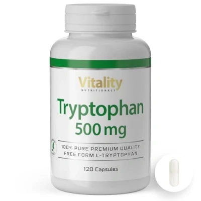 Imagen de triptófano de alta dosis con 500 mg por cápsula (120 unidades) calidad premium L Vitality Nutritionals by VitaminExpress