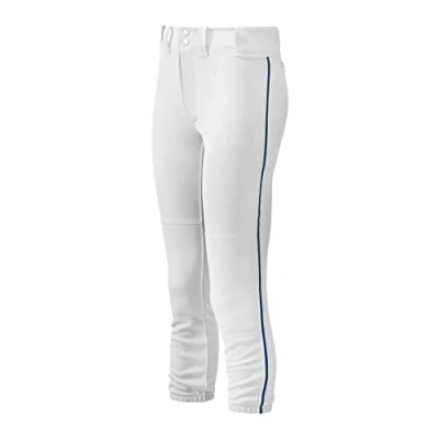 Imagen de Mizuno Mujer Pantalón Ribeteado con cinturón, XS, Azul Marino, Blanco