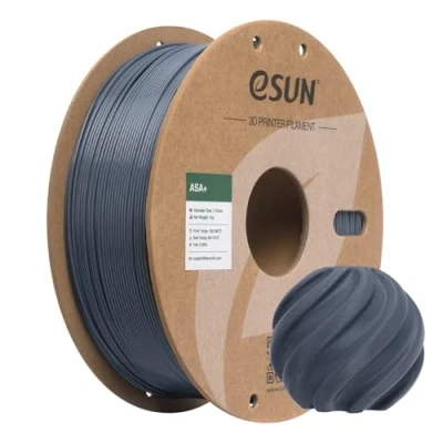 Imagen de eSUN ASA+ Filamento 1.75mm, 3D Resistente a la Intemperie, Carrete de 1KG (2.2 LBS) Materiales Impresión para Impresoras 3D,Gris