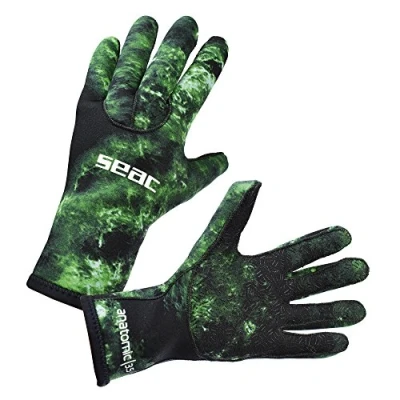 Imagen de SEAC Anatomic Camo Gloves, Guantes de Neopreno 3,5 mm para la Pesca subacuática y apnea en Color Camuflaje