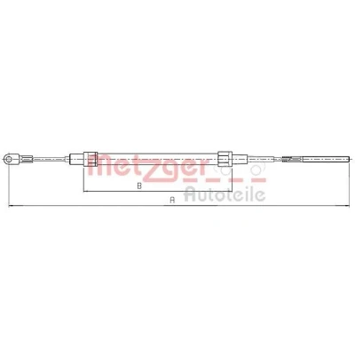 Imagen de METZGER 10.4135 Cable de Freno Mano Atrás izquierda, derecha, derecha 1683/1092 Discos COFLE BMW: 3 Compact