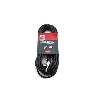Imagen de Stagg SGC10PL DL Pro Series Cable para instrumentos (10 metros, Jack macho a acodado), Angulado de lujo