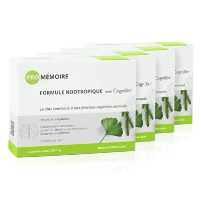 Imagen de PRO MEMORIA * OFERTA 3+1 GRATIS 337 mg / 240 cápsulas Fórmula nootrópica con extractos titulados Cerebro (memoria)