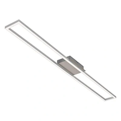 Imagen de BRILONER Leuchten Lámpara LED, luz de Techo Regulable, función Memoria incluida, 20 vatios, 1.800 lúmenes, 3.000 Kelvin, 1.100 x 120 50 mm (Lar An Al), Aluminio Mate Níquel, 3094 012