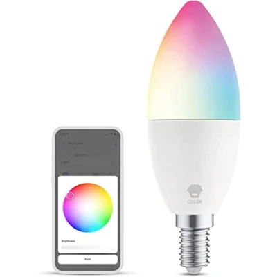 Imagen de Chuango Bombilla inteligente Wifi conectada para el ahorro de energía Forma y color diferentes (Amande, Multicolor)