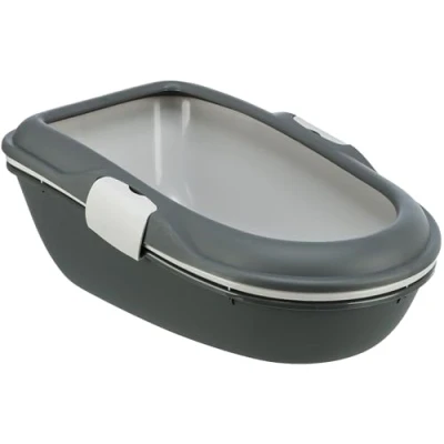 Imagen de Trixie Bandeja Higiénica Arenero Gatos Sanitaria Gatera WC Gato Caja De Arena con Borde Berto 39 x 22 59 cm Gris