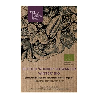 Imagen de Rábano redondo negro &#039;Runder Schwarzer Winter&#039; (Raphanus sativus L. var. niger) orgánico aprox. 800 semillas