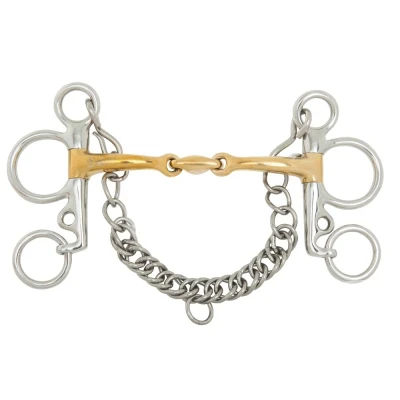 Imagen de BR Tijeras Baby Pelhambit Soft Contact 14 mm rotas dobles 102 12,5 plata / oro Amarillo