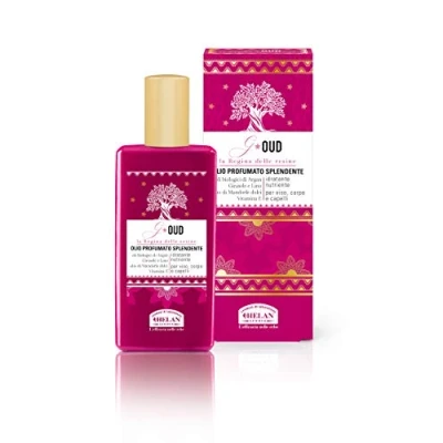 Imagen de Helan, G Oud Aceite Pelo, Cara y Cuerpo Perfumado e Iluminador, para Piel Cabello Sedoso Suave, Absorción Rápida Corporal Hidratante Seco con Argan Vitamina E, 50 ml Made in Italy