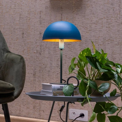 Imagen de Lucide SIEMON Lámpara de mesa Ø 25 cm 1xE14 Azul