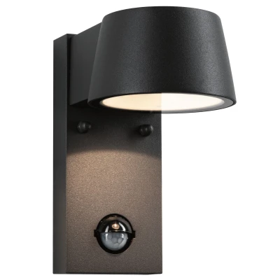 Imagen de Paulmann 94453 Luminaria exterior LED, aplique Capea con detector de movimientos IP44, incl. 1x6 W, negro, lámpara exterior, aluminio 3000 K