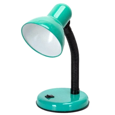 Imagen de Aigostar Lámpara de Escritorio Retro， Flexo Led sin Bombilla， mesa Compatible con Bombillas Modelo E27， Máx 240V， Lampara Lectura para Leer， Trabajar， Estudiar，Azul Cian