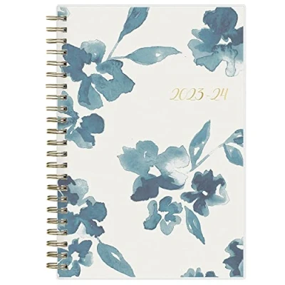 Imagen de Blue Sky Planificador semanal y mensual del año académico 2023 2024, 5 x 8 pulgadas, cubierta flexible esmerilada, encuadernado con alambre, azul Bakah (131969 A24)