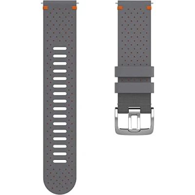 Imagen de polar Wrist Band 22MM LTHR GRY/Ora M/L Correa Intercambiable, Adultos Unisex, Gris y Naranja