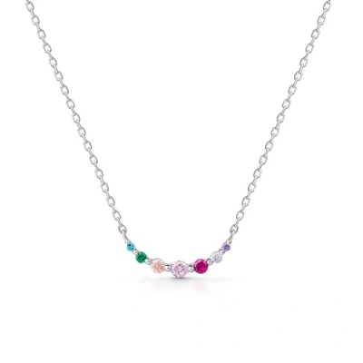 Imagen de Amberta Lumini Collar de Colores para Mujer en Plata Ley 925: Cristales