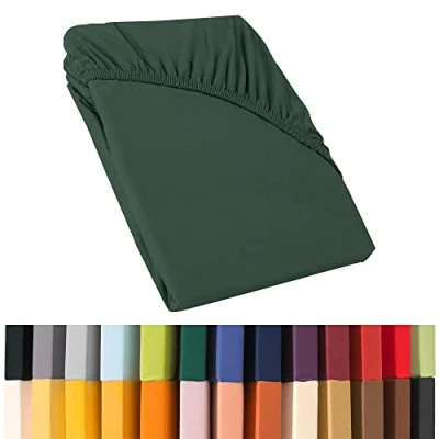 Imagen de CelinaTex Relax Sábanas Ajustables Cama Boxspring de Agua algodón Elastano 180x200 200x220 cm Verde Pino