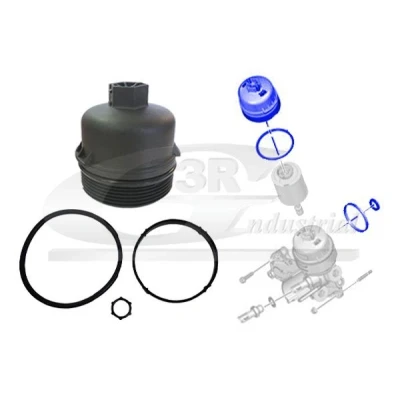 Imagen de 3RG 98207 Cubierta, caja filtro de aceite 86mm PEUGEOT: 307 CC, 206 Hatchback, Boxer Furgón, CITROËN: C2 Berlingo II, C3 I Hatchback
