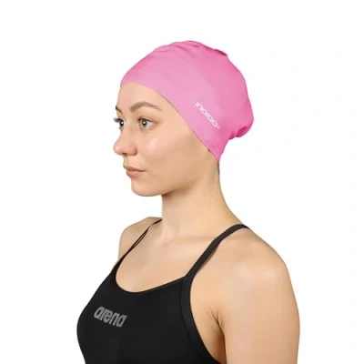 Imagen de DRUNA Gorro de Natación Silicona para Cabellos Largos, Silicone Cap, Piscina, Swimming Cap (Rosa)
