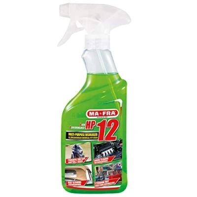 Imagen de Mafra, HP12, desengrasante multiusos universal, con fórmula activa, adecuado para cualquier tipo de superficie, potente y seguro en las piezas tratadas, tamaño 500 ml