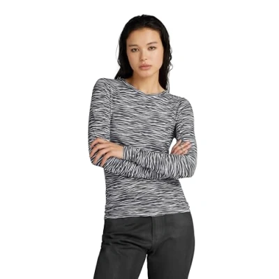 Imagen de G STAR RAW Ao Slim Long Sleeve Tops, Gris Asphalt ZED D24523 c565 g430, XS para Mujer