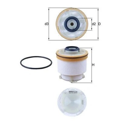 Imagen de MAHLE ORIGINAL KX 586D Filtro Combustible Cartucho filtrante MITSUBISHI: L200 / Triton V Pick up, Camión de plataforma Chasis