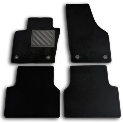 Imagen de Alfombrillas para Audi Q3 a Partir del 2011 Medida Antideslizantes Talonera en PVC (cloruro de polivinilo) Clips fijación