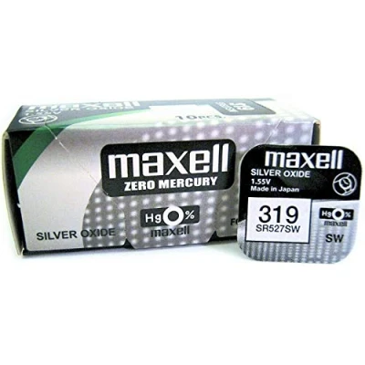 Imagen de Maxell 18292900 Pila doméstica Single Use Battery Óxido de Plata Pilas (Single Battery, Plata, 1,55 V, 10 Pieza(s), 17 mAh, HG (Mercurio))