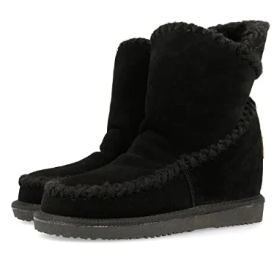 Imagen de GIOSEPPO Botines Negros de Estilo Australiano con cuña Interna para Mujer 42114
