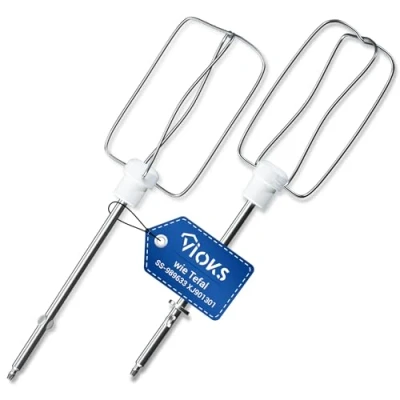 Imagen de VIOKS Tеfal Juego de 2 batidores eléctricos repuesto para Prep&#039;Line 8141 y 8142 SS 989633 XJ 901301 Handmixer Mini batidor batidora mano con cuenco mezclar