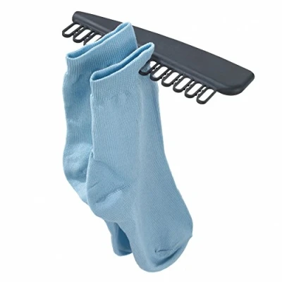 Imagen de Metaltex Juego de Colgadores Calcetines para Tendedero, Negro, 17 x 6 cm, 2 Unidades