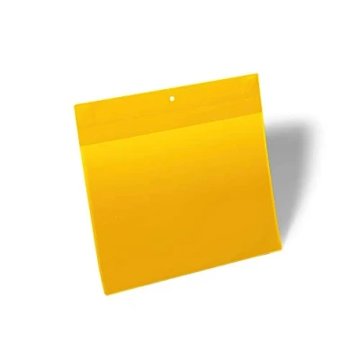 Imagen de Durable 174804 Bolsa de Marcado Magnético Paisaje A4 Extra Fuerte, paquete 10, amarillo