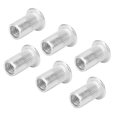 Imagen de tuercas remachables 100 piezas Kit Surtido de remachadas ciegas, aluminio M5, inserto Roscado cabeza Plana Herramienta Remache Nutsert Cap