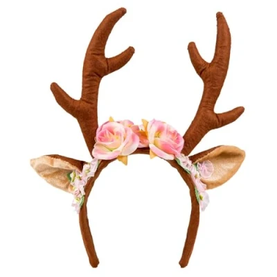 Imagen de Boland â“ Diadema de Reno con Orejas y Flores, Fiesta temática, Carnaval 04276