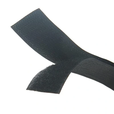 Imagen de On Shelf® Hook y Loop Bandas para coser, no autoadhesivas, de vuelta sin adhesivo, Cinta Gancho Bucle, 30MMX1M negro