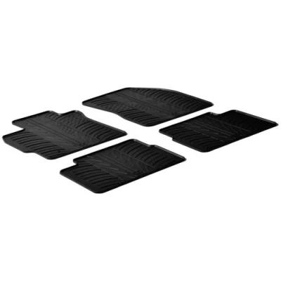 Imagen de Gledring 0260 Juego de alfombrillas suelo Caucho delante y detrás 4 negro 750mm 550mm TOYOTA: Auris Hatchback