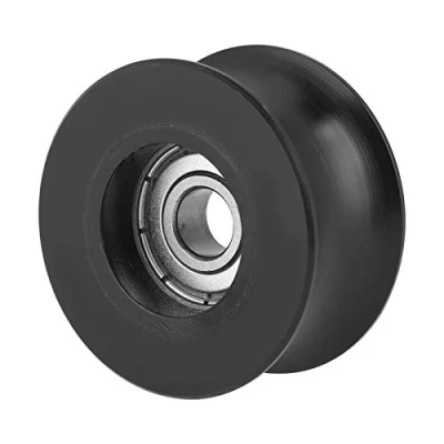 Imagen de 4pcs 0840UU U Tipo Groove Rueda de guía rodillo polea alta calidad 8x39.5x20.1mm negra