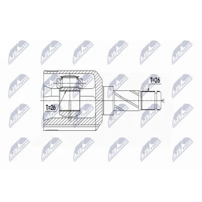 Imagen de NTY NPW VV 069 Junta Homocinética Caja de cambios manual Eje delantero, izquierda FORD: Focus 2 Limousine, C Max, Kombi, VOLVO: V50, S40 II