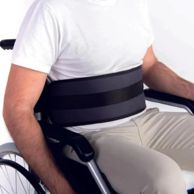 Imagen de OrtoPrime Cinturón Abdominal de Seguridad Confort para Silla Ruedas o Geriátrica Alta Protección Anti Caídas (Talla Universal Ajustable)