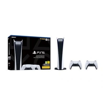 Imagen de Playstation 5 Digital Consola + 2 Mandos Inalámbrico Dualsense blanco